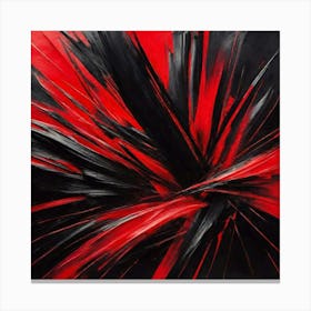 Abstract Black And Red Painting Canvas Print