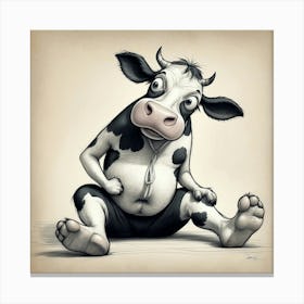 Funny Cow Canvas Print