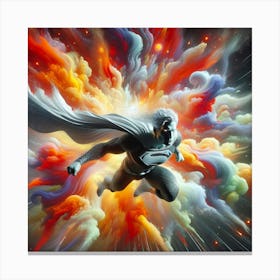 Superman Flying 3 Canvas Print