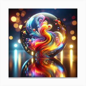 Magical Sphere with ethereal lights Canvas Print