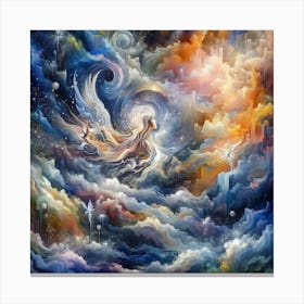 Angel In The Clouds Canvas Print