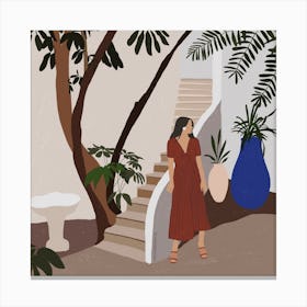 The Staircase Muse Canvas Print