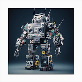 Retro Robot Canvas Print