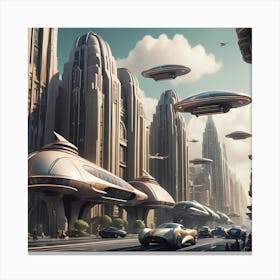 Futuristic Cityscape 12 Canvas Print