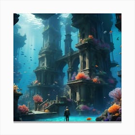 Underwater City Canvas Print