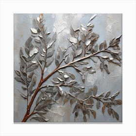 Silver eucalyptus branch 3 Canvas Print