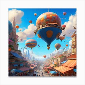 City In The Sky Canvas Print