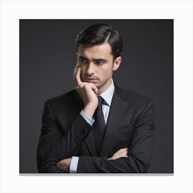 Businessman Thinking Canvas Print