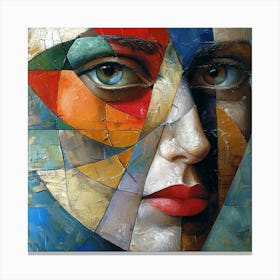 Abstract Of A Woman'S Face 7 Canvas Print