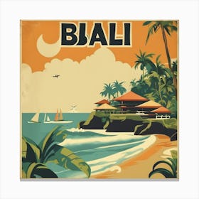 Retro Travel Poster Canvas Print