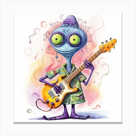 Alien Guitar Canvas Print