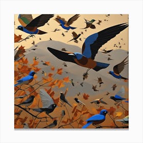Birds In Flight 6 Canvas Print