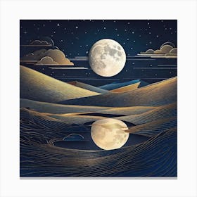 Full Moon In The Sky 4 Canvas Print