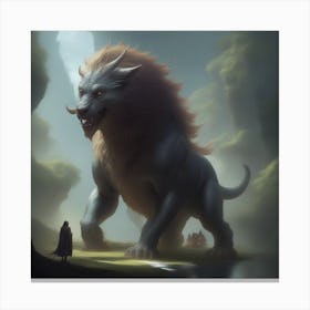 Lion Of The Forest Canvas Print