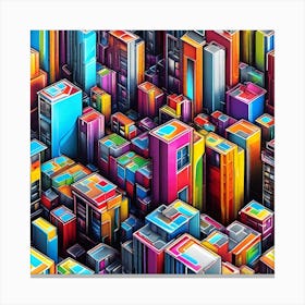 Abstract City Skyline Canvas Print