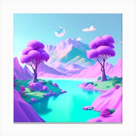 3d Landscape Canvas Print