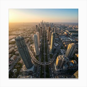 Aerial View Of The City Canvas Print