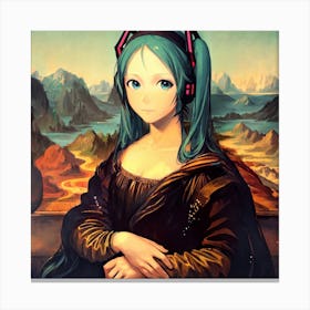 Mona Lisa anime Canvas Print