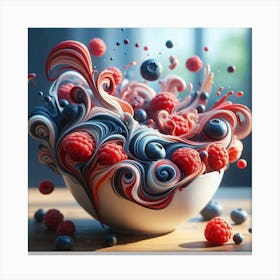 Swirled Berries Canvas Print