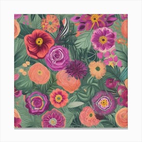 Floral Print Canvas Print