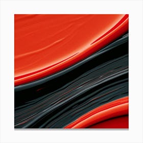 Abstract Red And Black Liquid Canvas Print