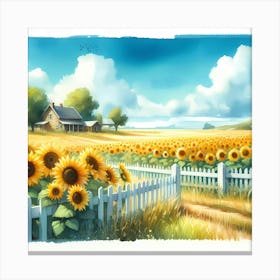 Sunflower Field Canvas Print