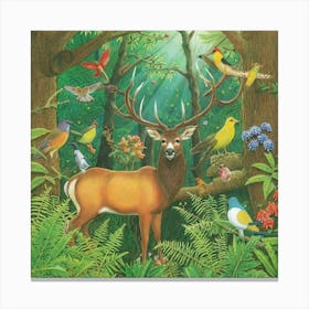 Deer In The Forest 1 Canvas Print