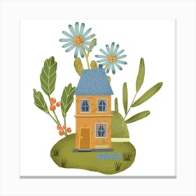 House In The Garden Canvas Print