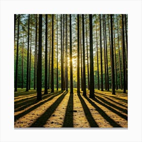 Shadows In The Forest Canvas Print