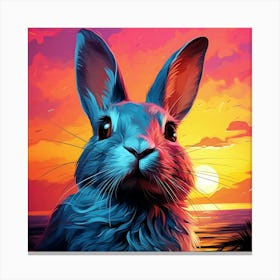 Sunset Rabbit Canvas Print