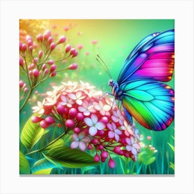 Butterfly In The Garden 1 Canvas Print