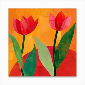 Red Tulips 19 Canvas Print