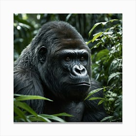 Gorilla In The Jungle 3 Canvas Print