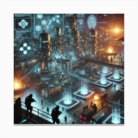 A Futuristic Science Fiction Depiction Of A Coordi 1 Canvas Print