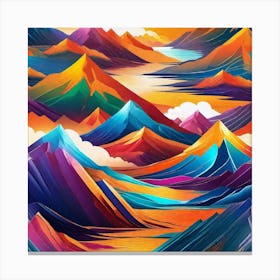 Abstract Mountains 4 Canvas Print