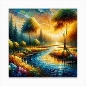 Sunset In The Forest 29 Canvas Print