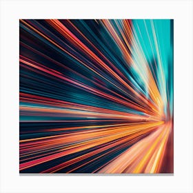 Abstract Motion Blurred Light Canvas Print