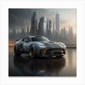 Supercharged Street Car 2035ad Canvas Print