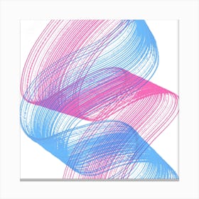 Abstract Pink And Blue Swirls Canvas Print