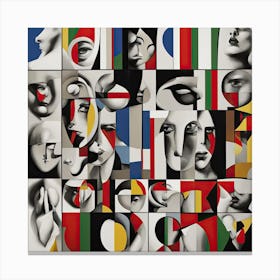 Faces Collage Canvas Print