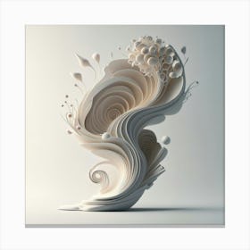 Abstract Paper Sculpture Canvas Print