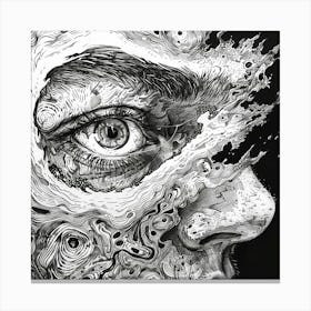 Psychedelic Face Canvas Print