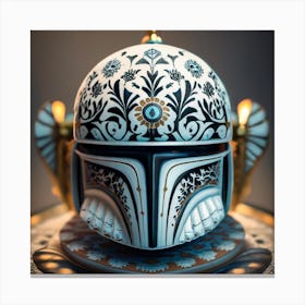 Star Wars Boba Fett Helmet 1 Canvas Print