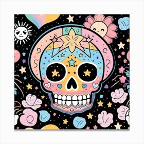 Day Of The Dead Skull 5 Canvas Print