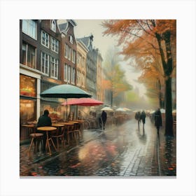 Amsterdam Street Scene 2 Canvas Print