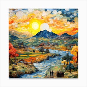 Sunset In The Mountains 2 Canvas Print