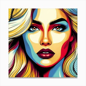 A blonde haired woman 7 Canvas Print