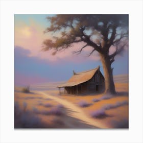 Cabin In The Desert Canvas Print