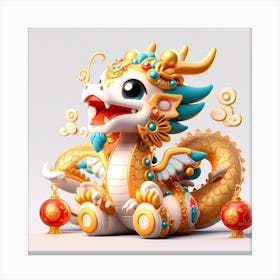 3d dragon, lunar new year | Year of the Dragon Canvas Print