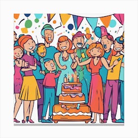 Happy Birthday Party Canvas Print